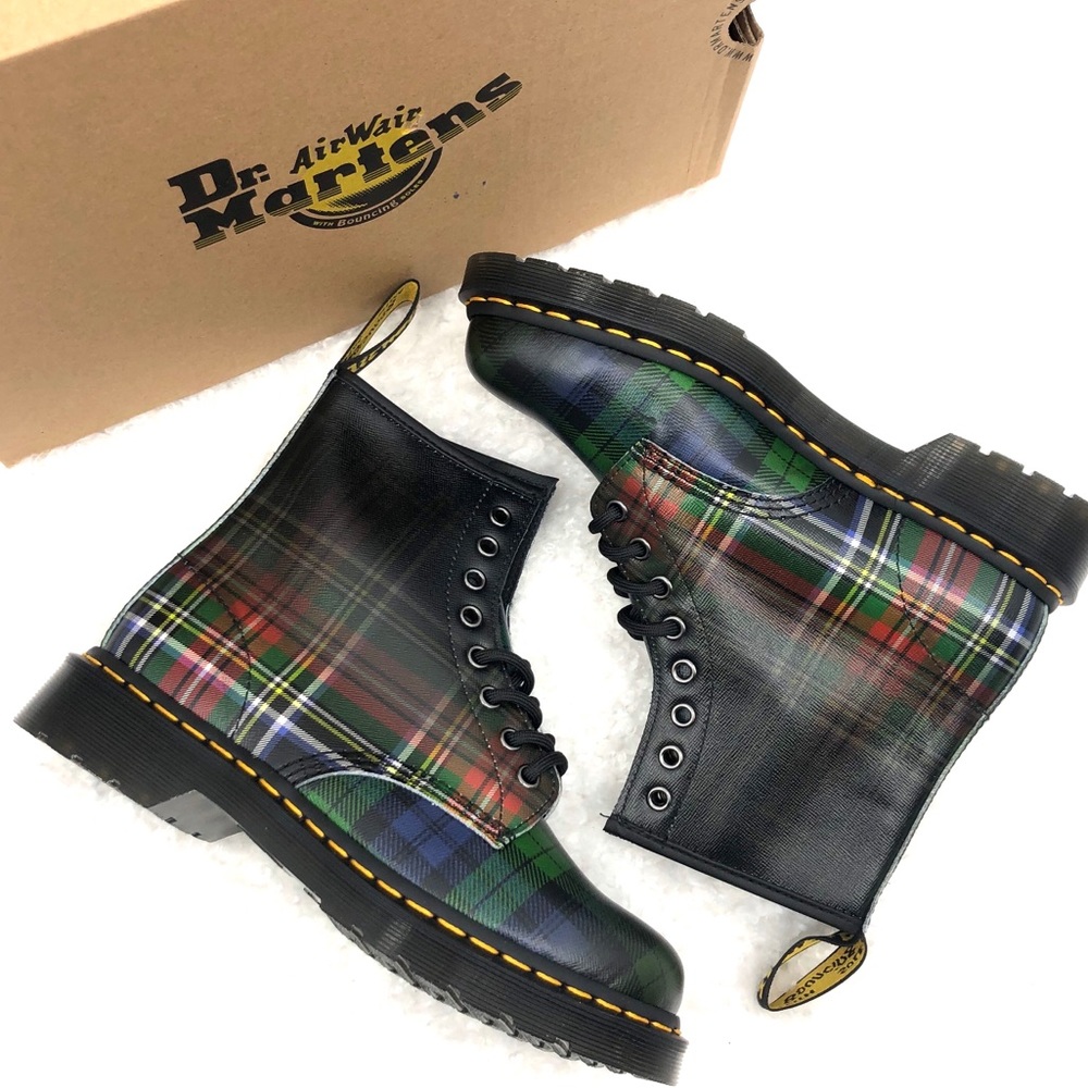 Dr. Martens 1460 Ombre Tartan Plaid Boots - Picture 5 of 7